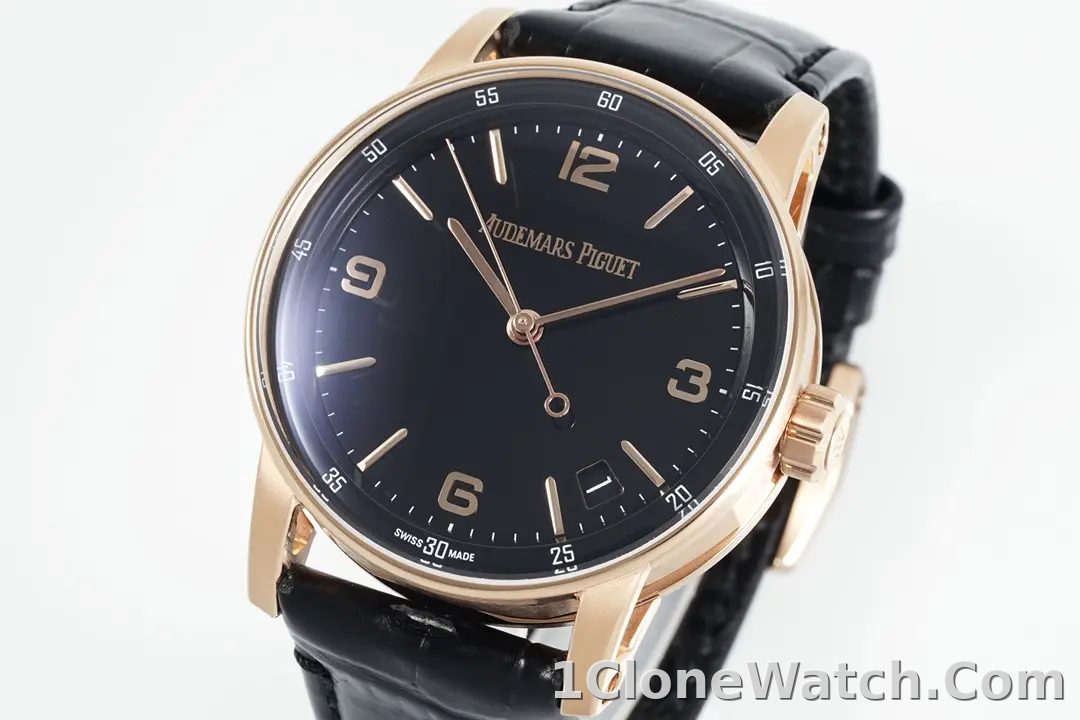 watch Audemars Piguet CODE 11.59 Blue Dial Three-Hand Automatic Watch   Rose Gold and Stainless Steel, 41mm
