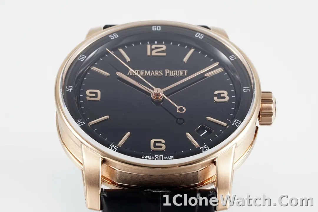 watch Audemars Piguet CODE 11.59 Blue Dial Three-Hand Automatic Watch   Rose Gold and Stainless Steel, 41mm