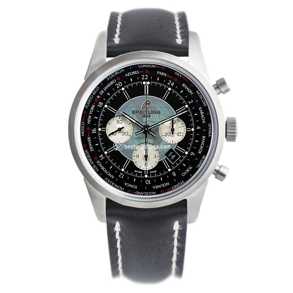Breitling Transocean Chronograph Unitime Mens watch Unisex Automatic Steel AB0510U4 BB62 441X
