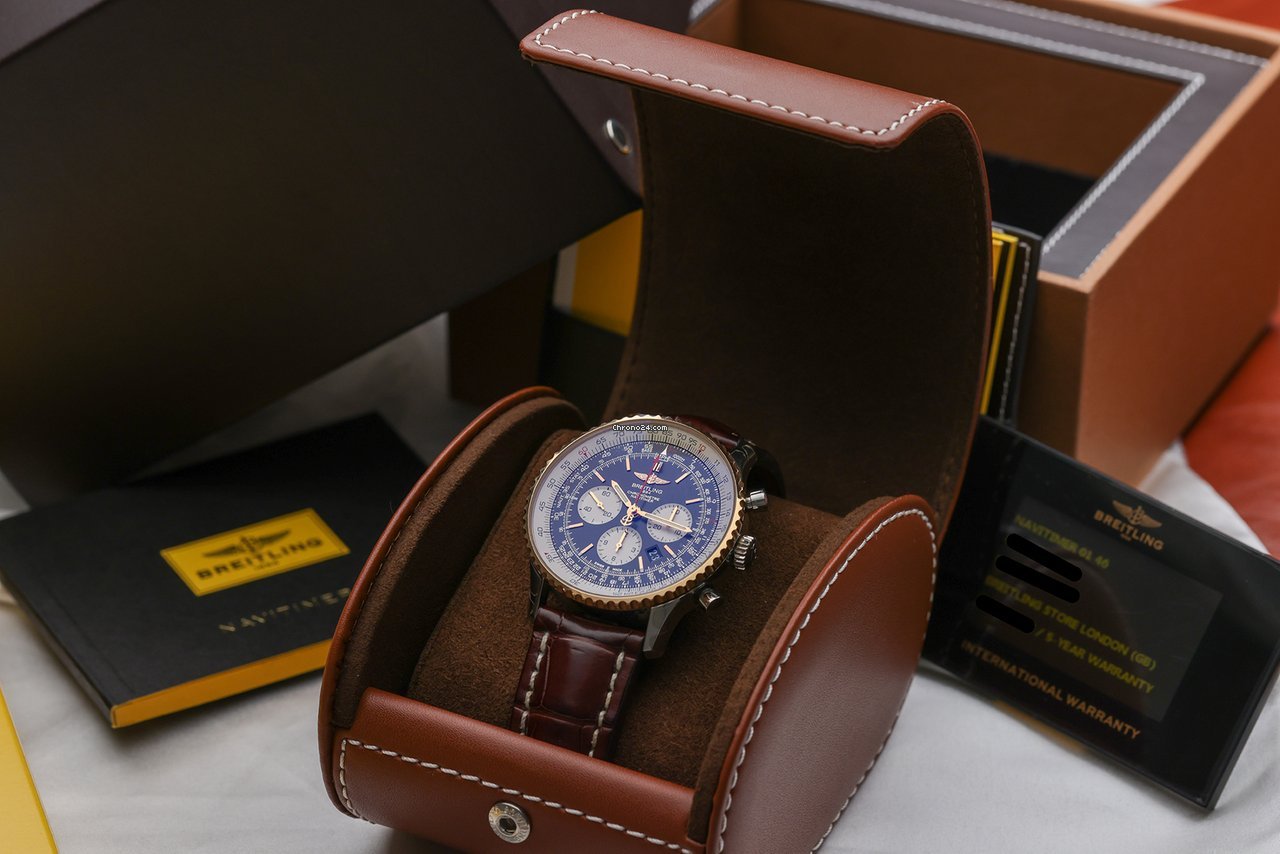 Breitling Navitimer 01 (46 MM) Mens watch Unisex Automatic Gold Steel UB012721 BE18 - gallery