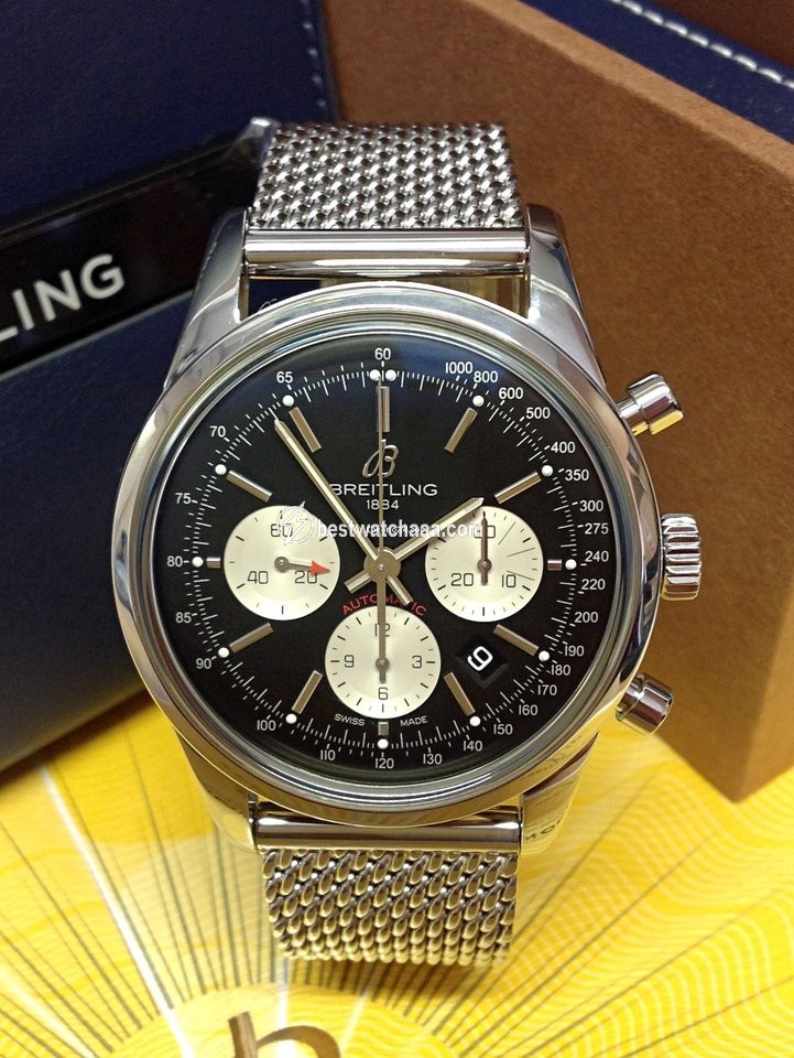 Breitling Transocean Chronograph Mens watch Unisex Automatic Steel AB015212 BF26 154A
