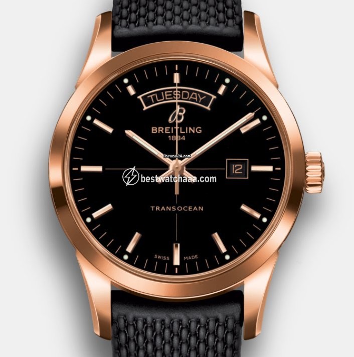 Breitling Transocean Day & Date Mens watch Unisex Automatic Rose gold R4531012 BB70