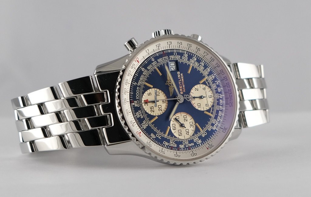 Breitling Old Navitimer Mens watch Unisex Automatic Gold Steel A 13022 - gallery