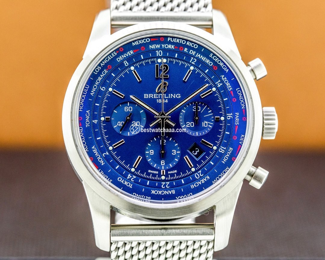 Breitling Transocean Unitime Pilot Mens watch Unisex Automatic Steel AB0510U9 C879