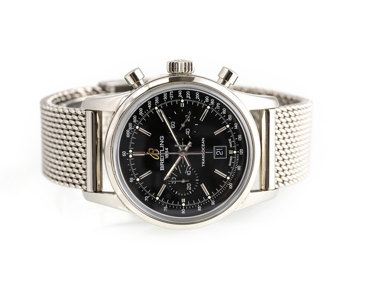 Breitling Transocean Chronograph 38 Mens watch Unisex Automatic Steel A4131012 BC06 - gallery