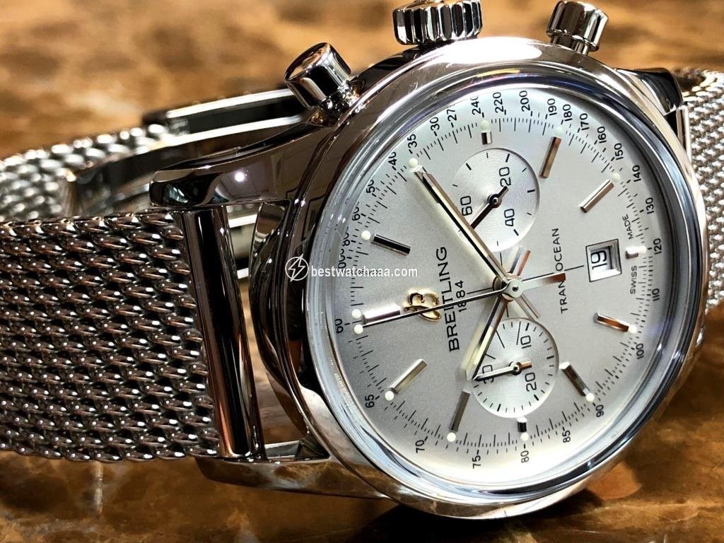 Breitling Transocean Chronograph 38 Mens watch Unisex Automatic Steel A4131012 G757 - gallery