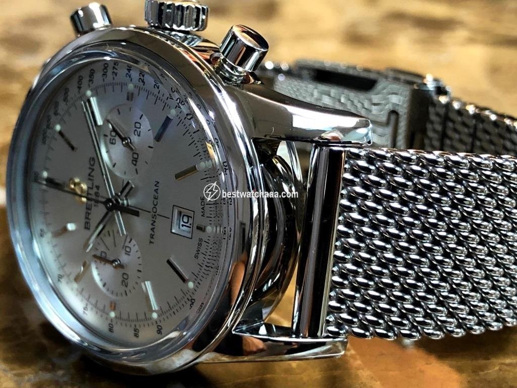 Breitling Transocean Chronograph 38 Mens watch Unisex Automatic Steel A4131012 G757 - gallery