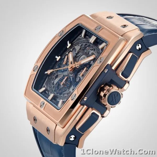Hublot Spirit Of Big Bang Men Automatic Blue Alligator Watch 641.OX.7180.LR