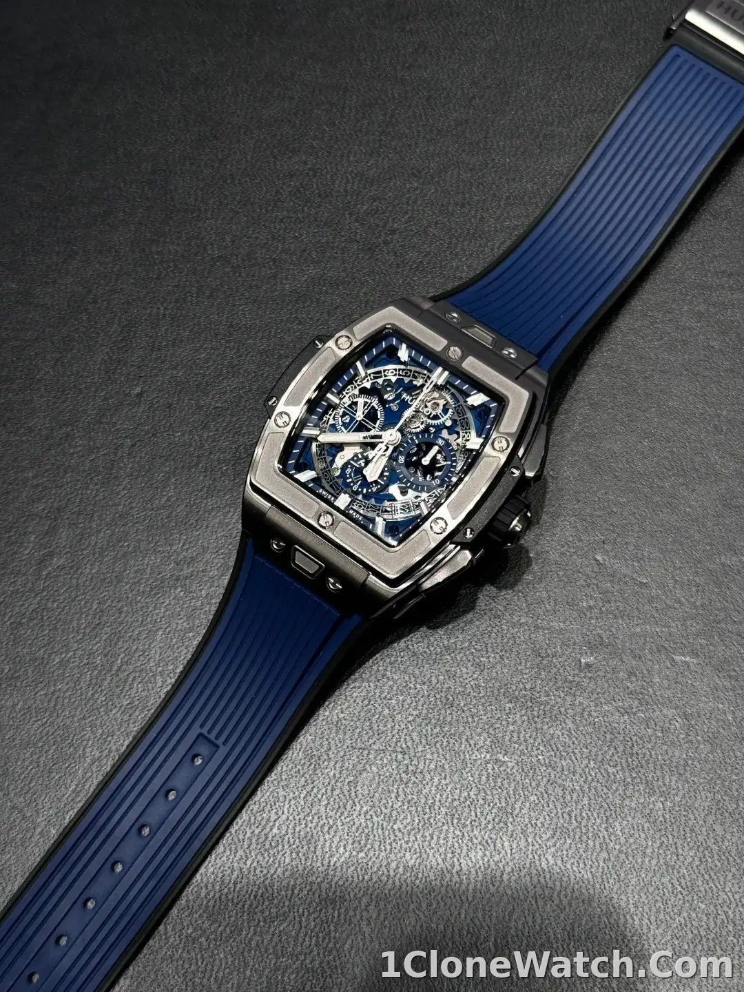Hublot Spirit Of Big Bang Men Automatic Blue Rubber Watch 641.NX.7170.RX