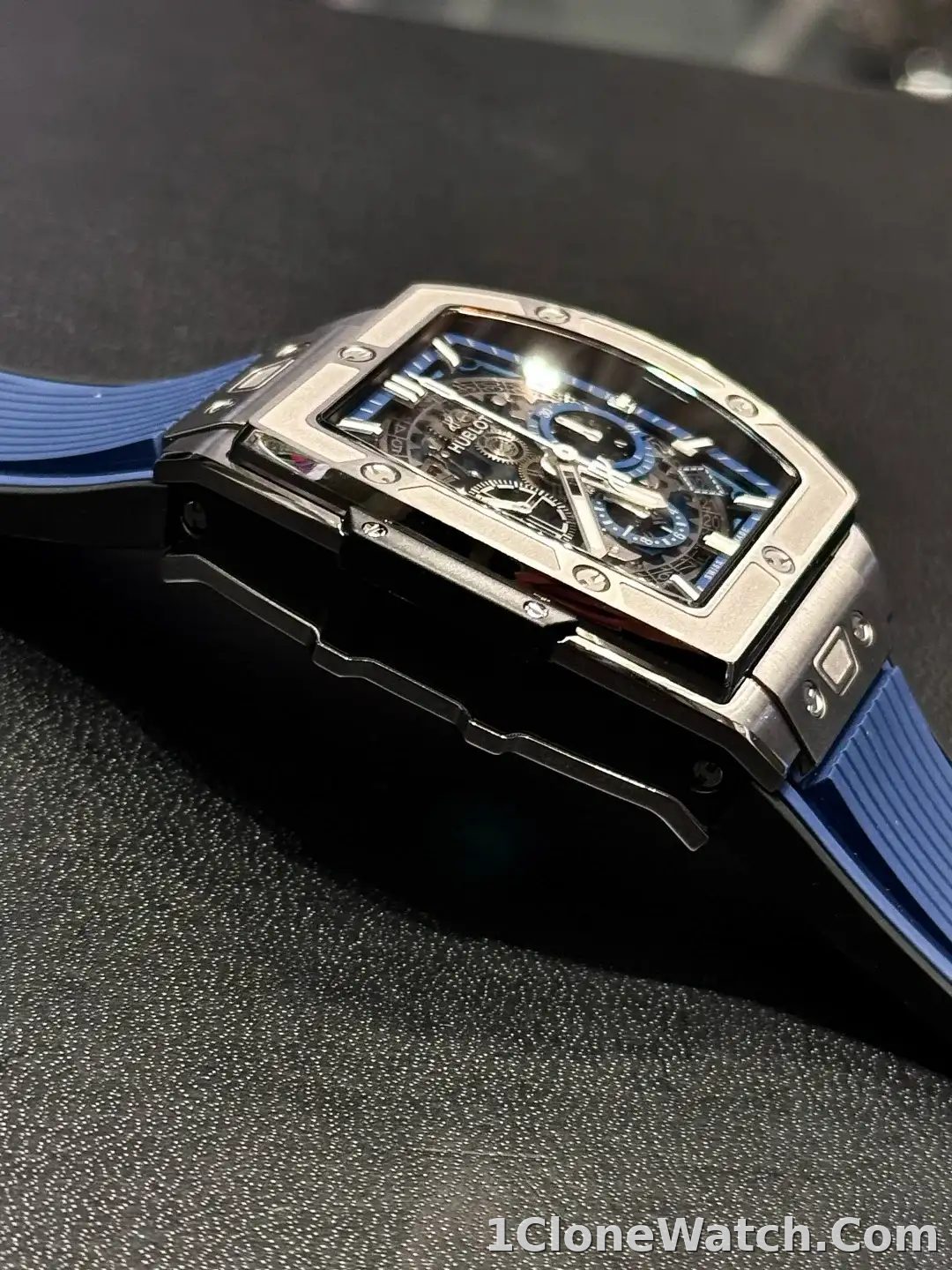 Hublot Spirit Of Big Bang Men Automatic Blue Rubber Watch 641.NX.7170.RX