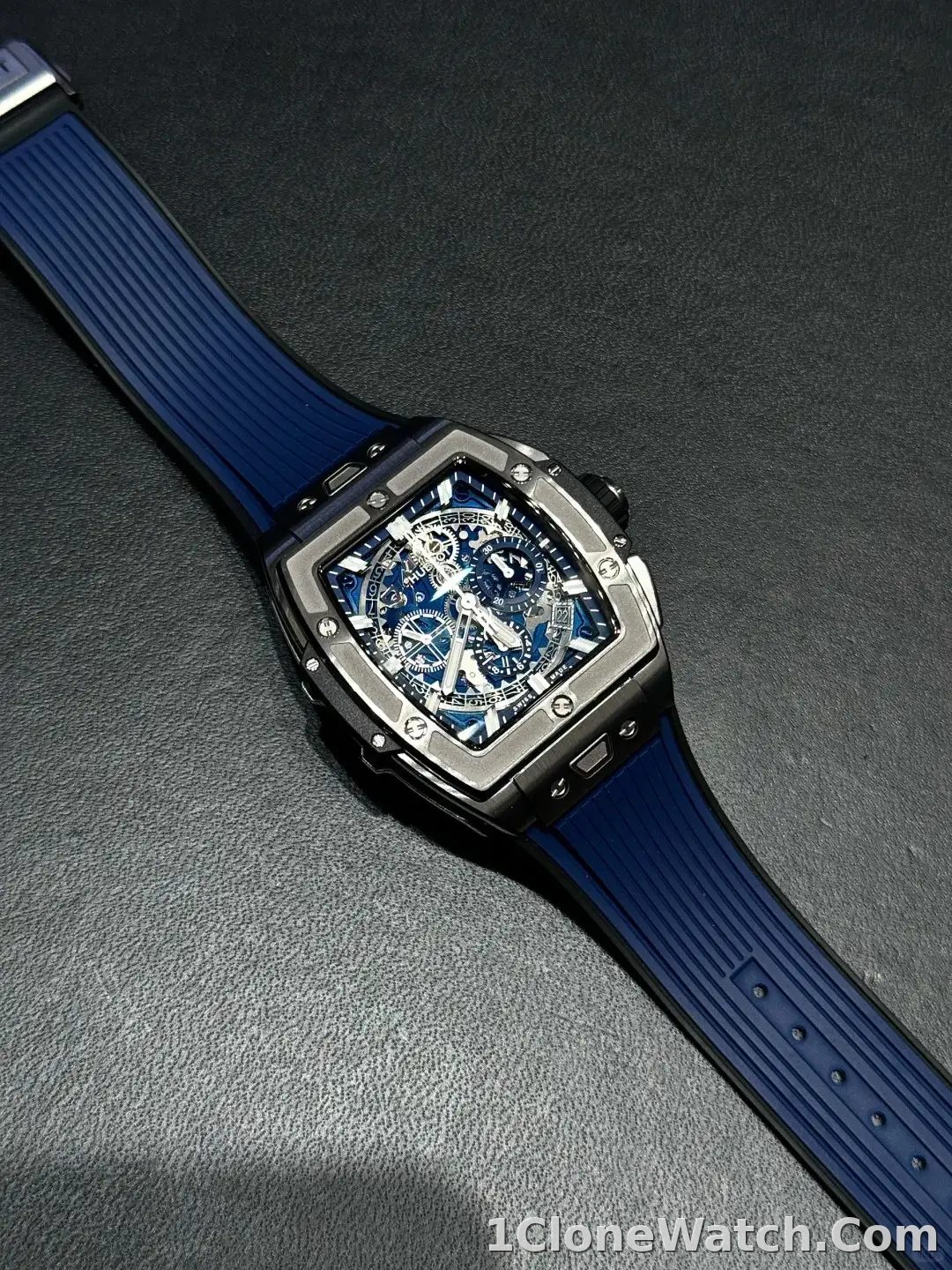 Hublot Spirit Of Big Bang Men Automatic Blue Rubber Watch 641.NX.7170.RX