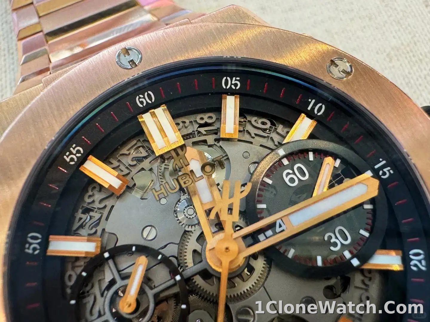 Hublot Big Bang Men Automatic Black 18ct Rose Gold Watch 451.OX.1180.OX