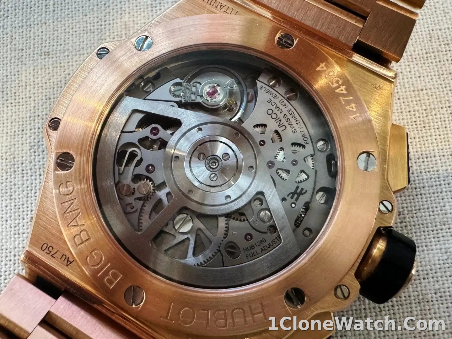 Hublot Big Bang Men Automatic Black 18ct Rose Gold Watch 451.OX.1180.OX