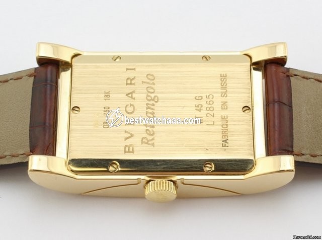 Bulgari Rettangolo Mens watch Unisex Automatic Yellow gold L2865 - gallery