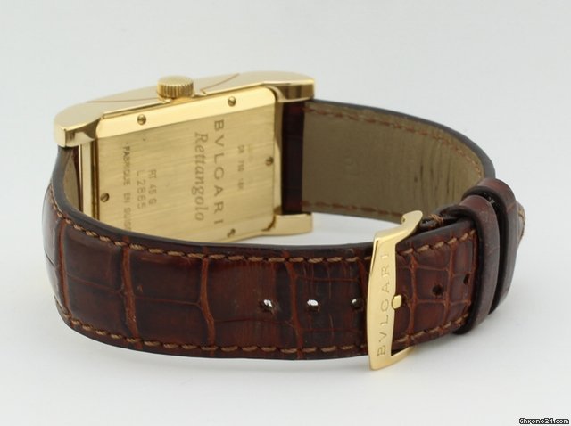 Bulgari Rettangolo Mens watch Unisex Automatic Yellow gold L2865 - gallery
