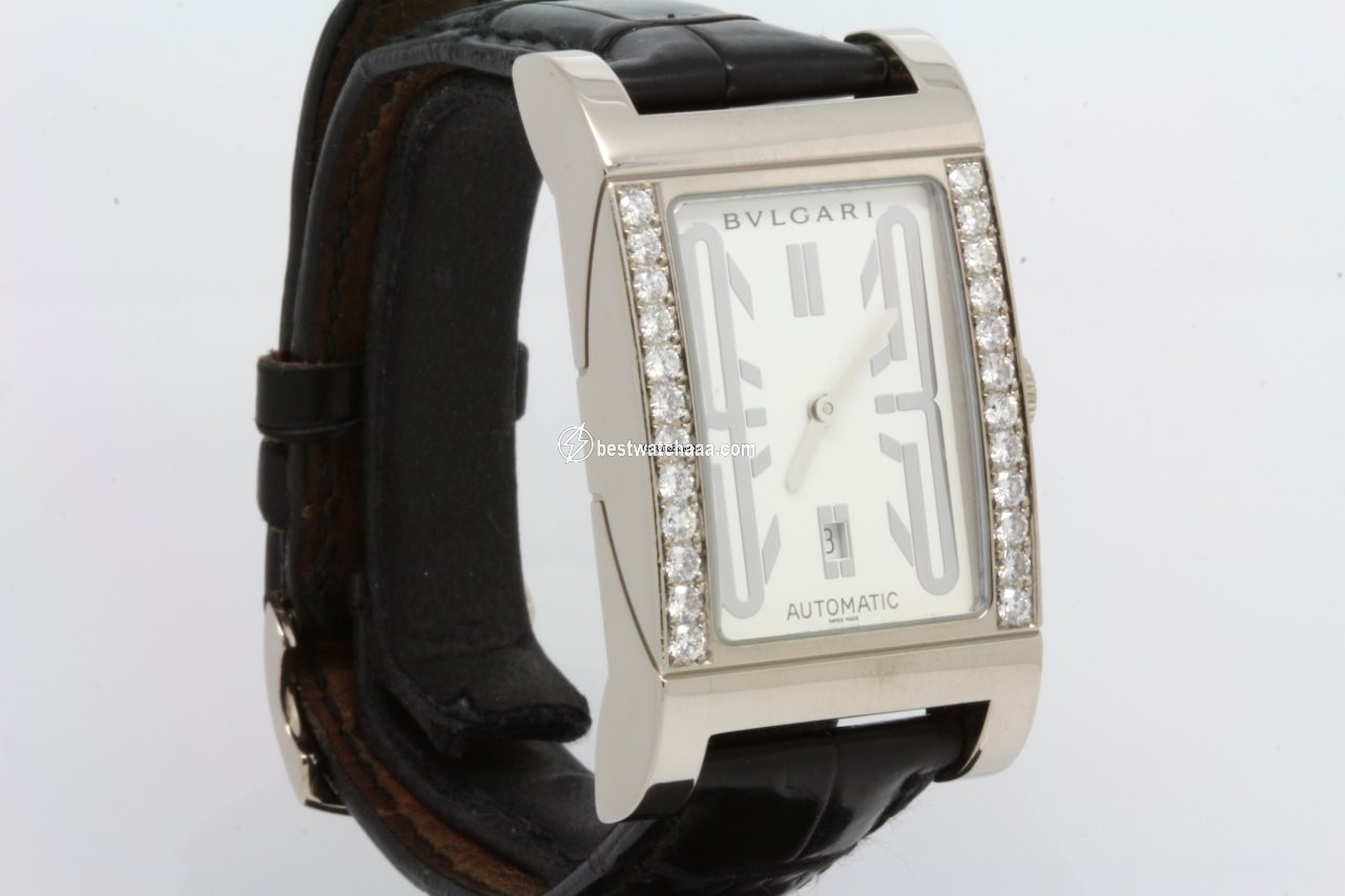 Bulgari Rettangolo Mens watch Unisex Automatic White gold RT45S - gallery