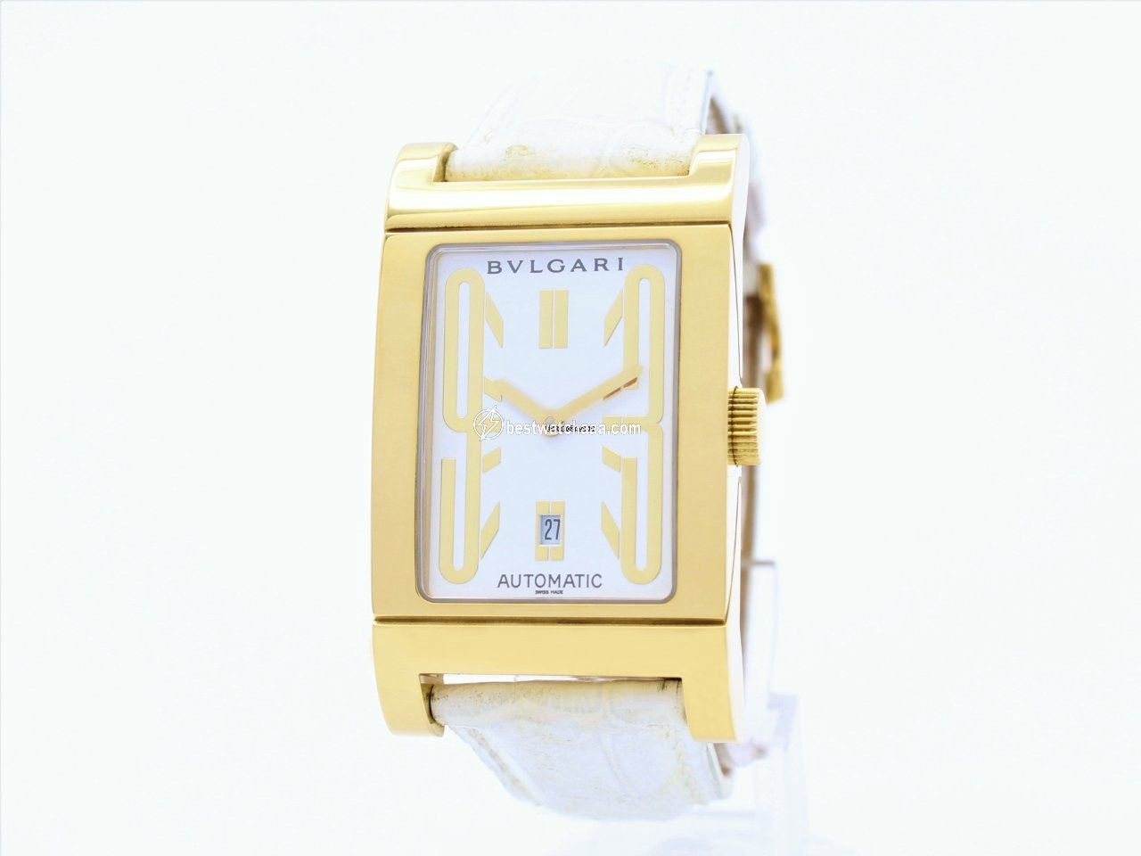 Bulgari Rettangolo Mens watch Unisex Automatic Yellow gold RT 45 G