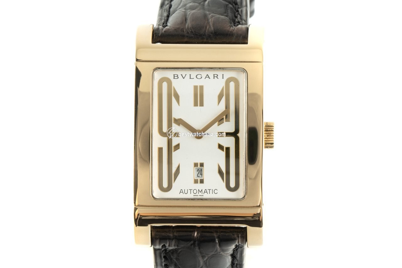 Bulgari Rettangolo Mens watch Unisex Automatic Yellow gold RT45G