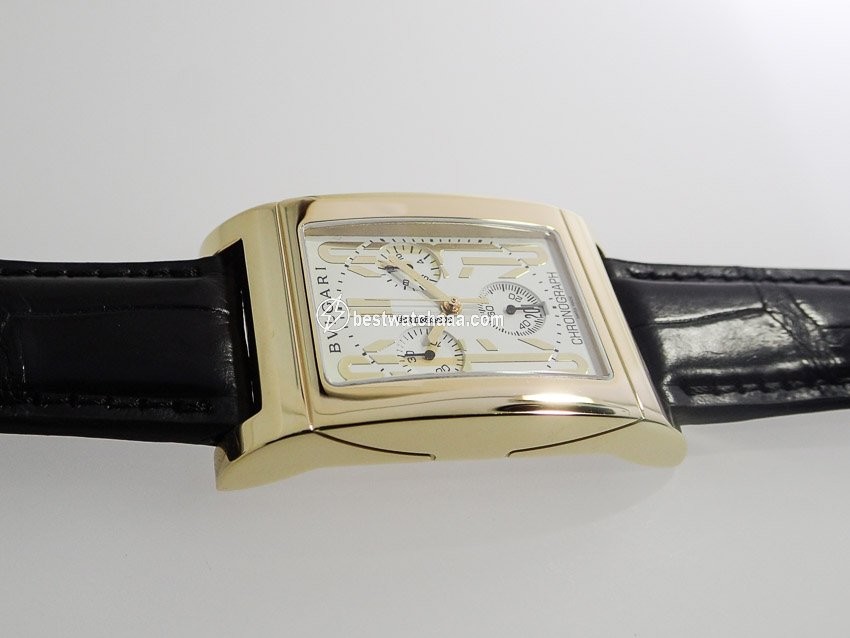 Bulgari Rettangolo Mens watch Unisex Quartz Yellow gold RTC49G - gallery