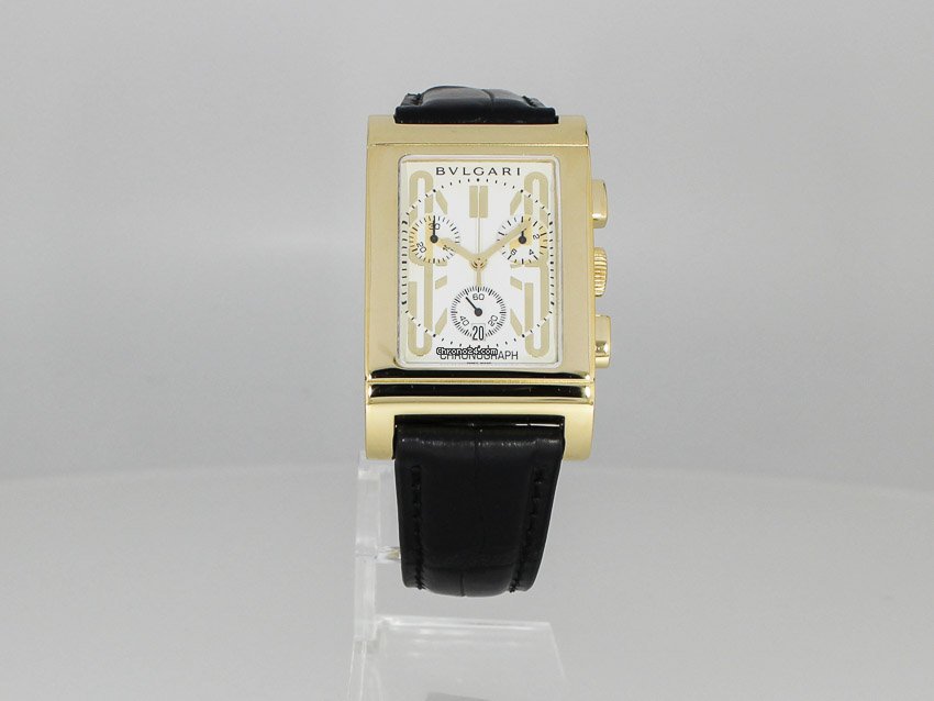 Bulgari Rettangolo Mens watch Unisex Quartz Yellow gold RTC49G - gallery