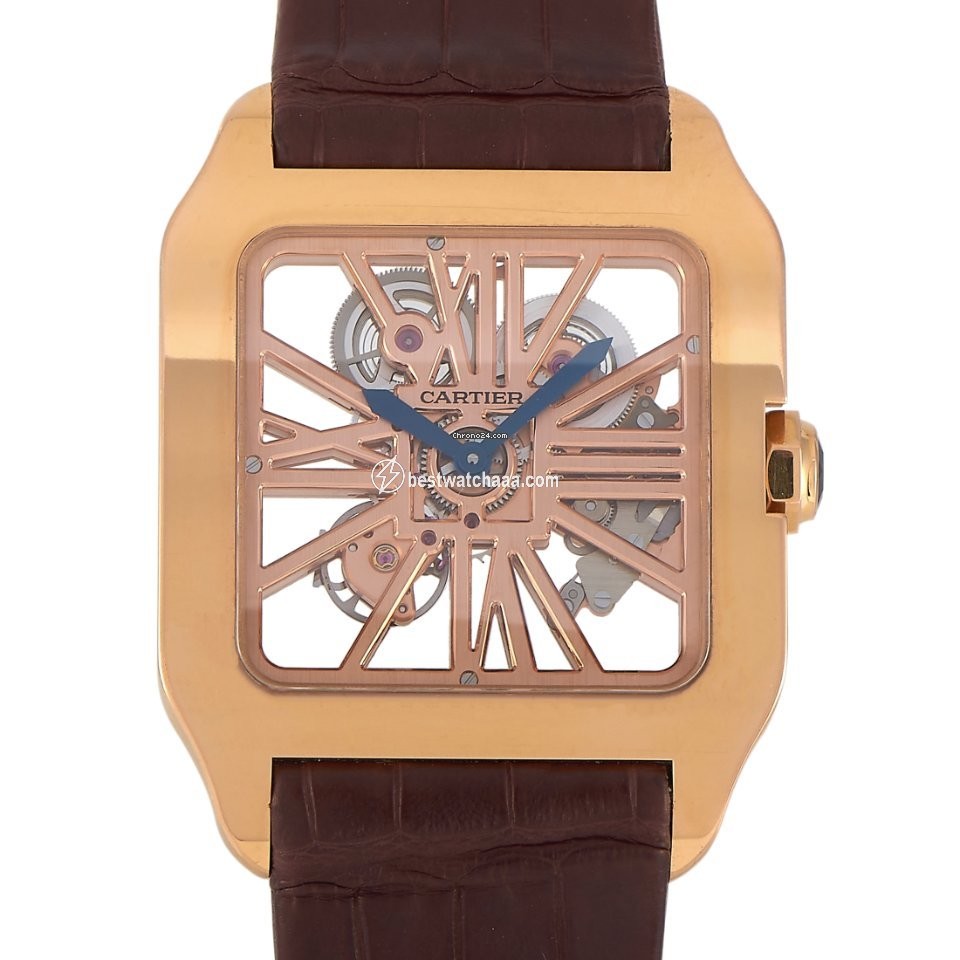 Cartier Santos Dumont Mens watch Unisex Manual winding Rose gold W2020057