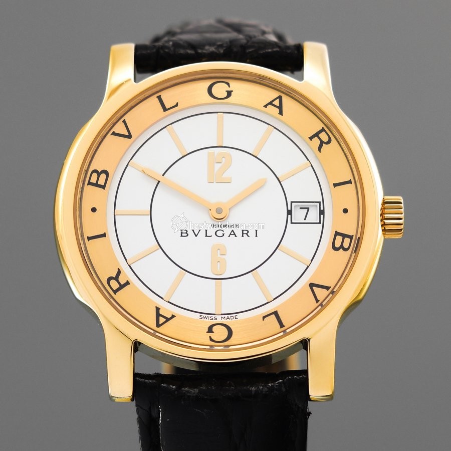 Bulgari Solotempo Mens watch Unisex Quartz Yellow gold ST35G