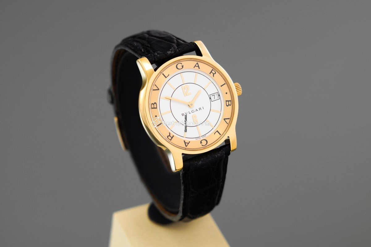 Bulgari Solotempo Mens watch Unisex Quartz Yellow gold ST35G - gallery