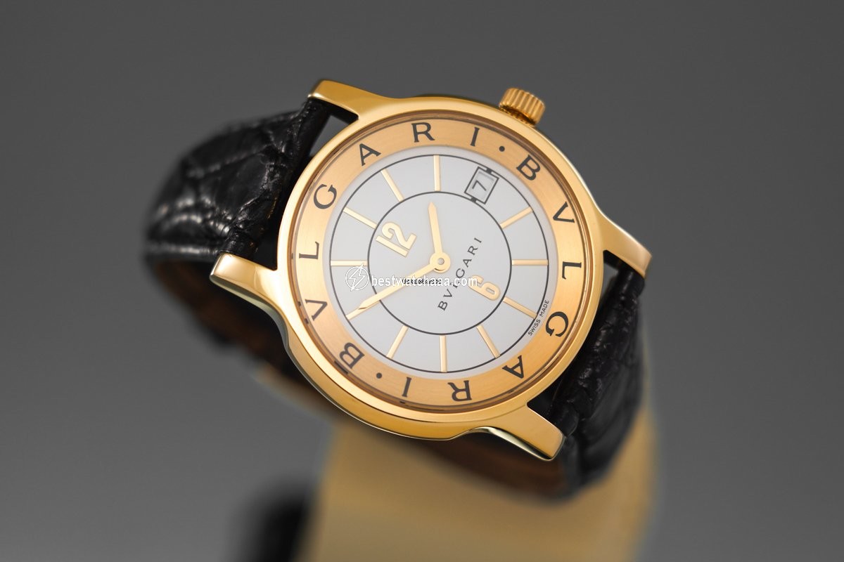 Bulgari Solotempo Mens watch Unisex Quartz Yellow gold ST35G - gallery