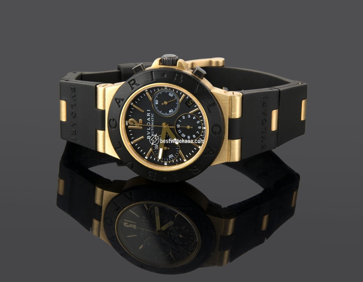 Bulgari Diagono Mens watch Unisex Automatic Yellow gold AC 38 G - gallery
