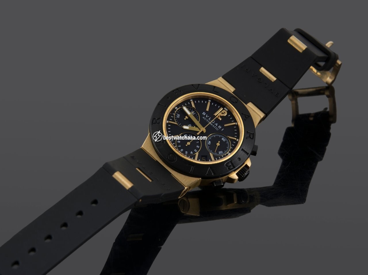 Bulgari Diagono Mens watch Unisex Automatic Yellow gold AC 38 G - gallery