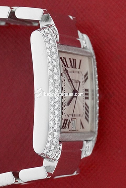 Cartier Tank Francaise Mens watch Unisex Automatic White gold WE1003SF - gallery