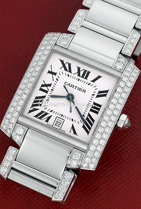 Cartier Tank Francaise Mens watch Unisex Automatic White gold WE1003SF - gallery