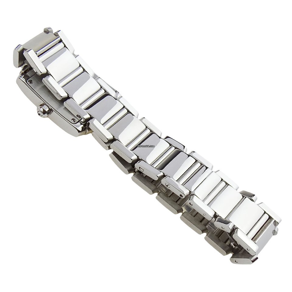 Cartier Tank Francaise Mens watch Unisex Quartz White gold WE1002SE - gallery