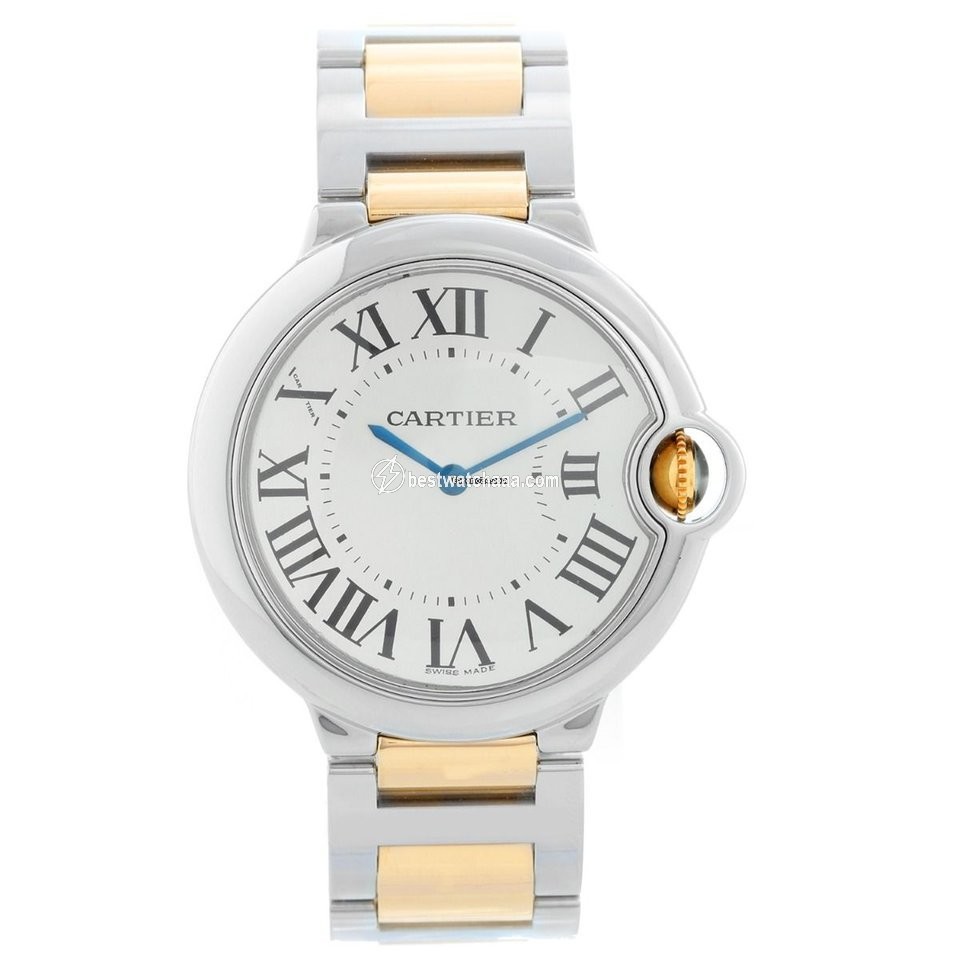 Cartier Ballon Bleu 36mm Mens watch Unisex Quartz Steel W69008Z3 3005