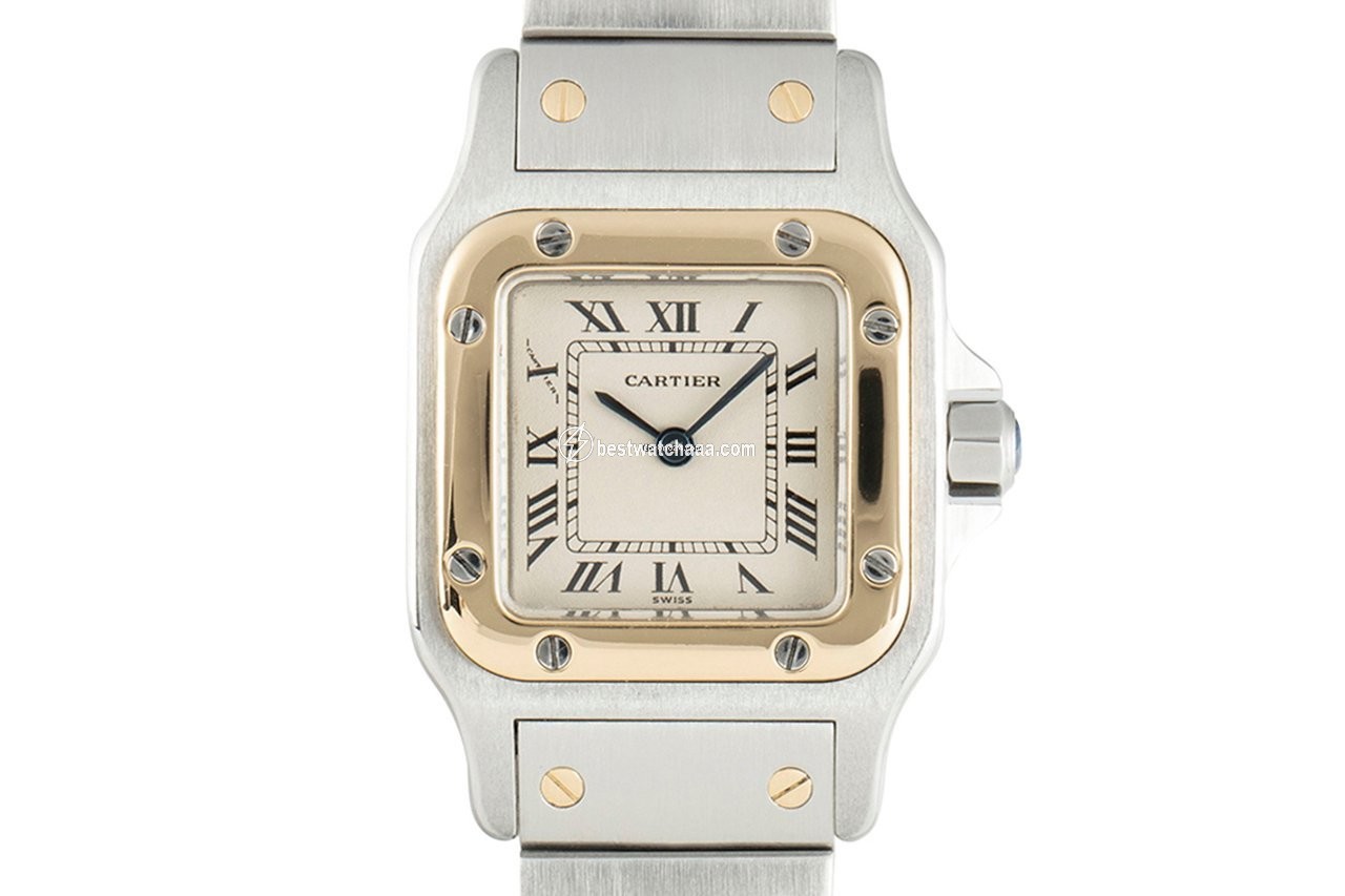 Cartier Santos Galbee Womens watch Quartz Gold Steel 1057930