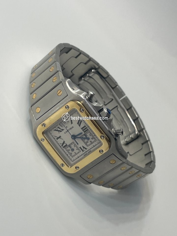 Cartier Santos Galbee Mens watch Unisex Quartz Gold Steel W20042C4