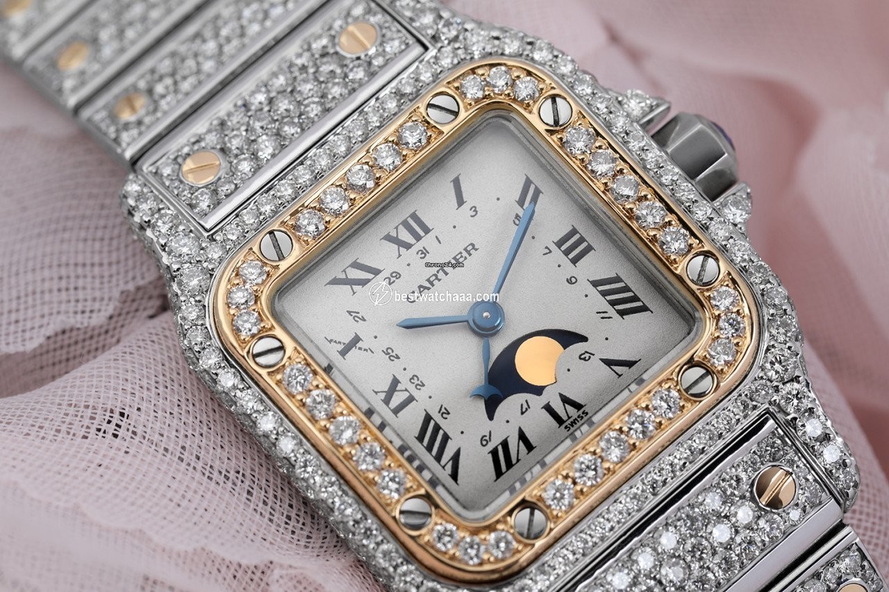 Cartier Santos Galbee Womens watch Quartz Gold Steel 119902 - gallery