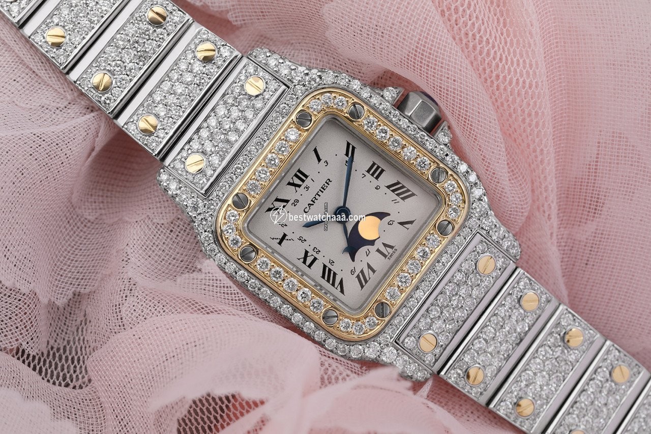 Cartier Santos Galbee Womens watch Quartz Gold Steel 119902 - gallery