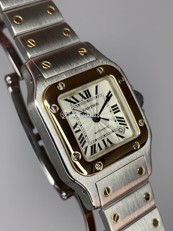 Cartier Santos Galbee Womens watch Automatic Gold Steel 2423 - gallery
