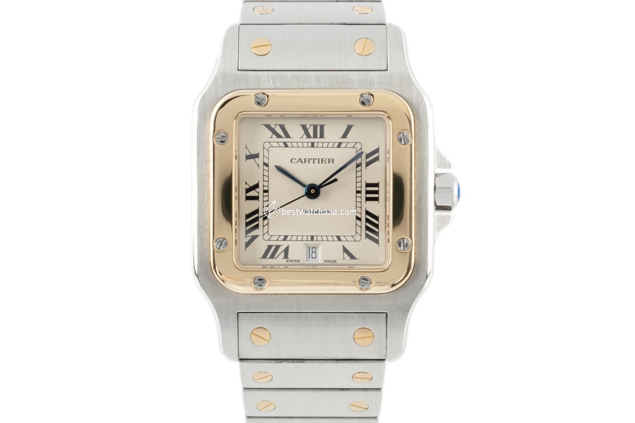 Cartier Santos Galbee Mens watch Unisex Quartz Gold Steel 187901