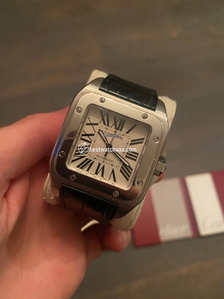 Cartier Santos 100 Mens watch Unisex Automatic Steel W20076X8