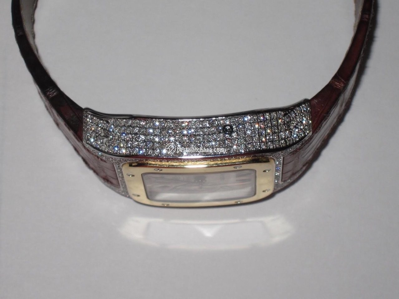 Cartier Santos 100 Mens watch Unisex Automatic Gold Steel W20091X7 - gallery