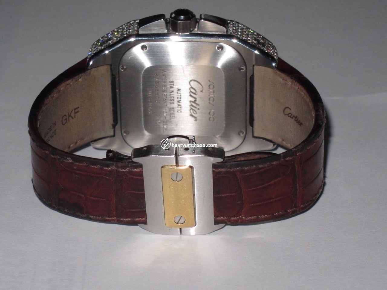 Cartier Santos 100 Mens watch Unisex Automatic Gold Steel W20091X7 - gallery