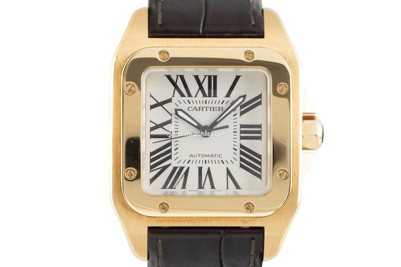 Cartier Santos 100 Mens watch Unisex Automatic Yellow gold 2880