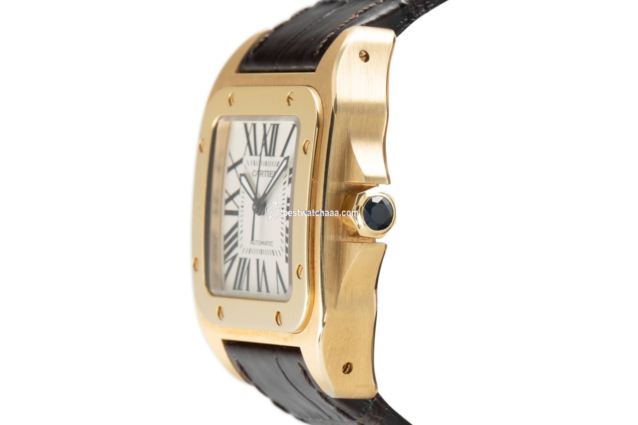 Cartier Santos 100 Mens watch Unisex Automatic Yellow gold 2880 - gallery