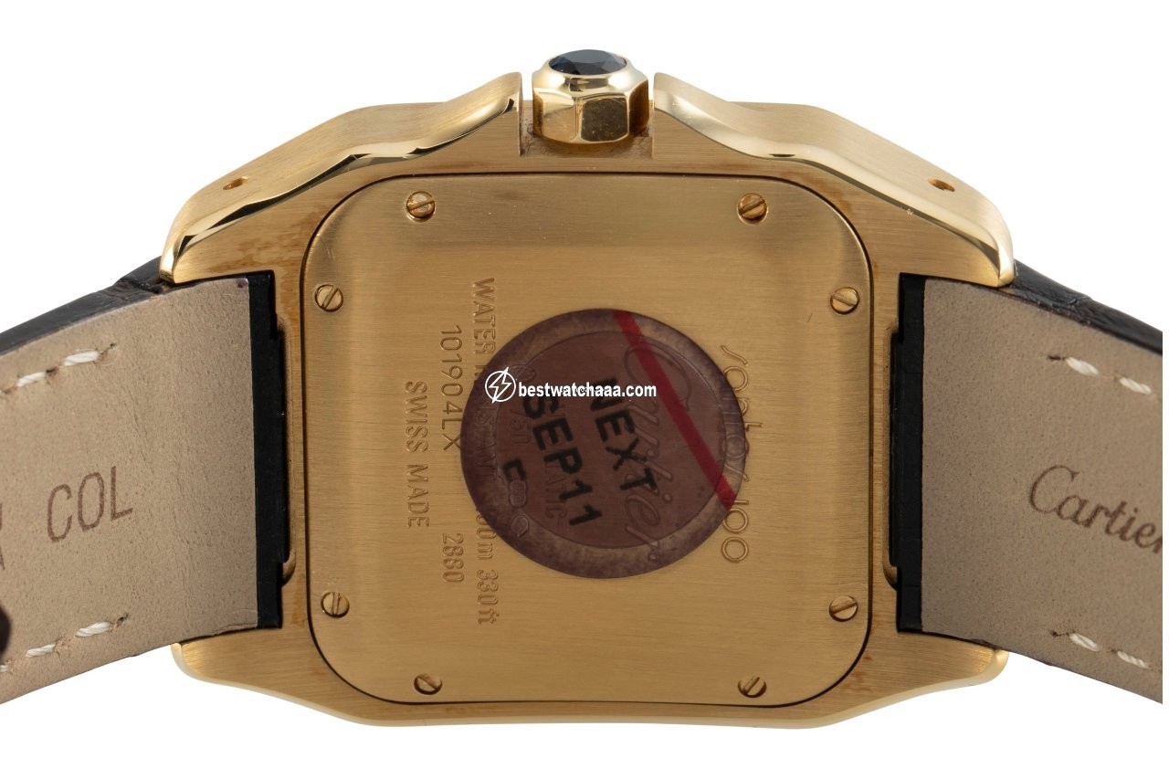 Cartier Santos 100 Mens watch Unisex Automatic Yellow gold 2880 - gallery