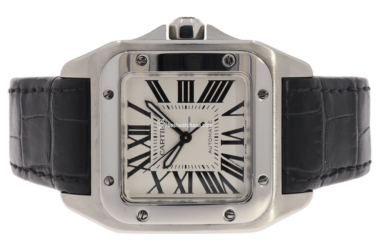 Cartier Santos 100 Mens watch Unisex Automatic Steel W20106X8