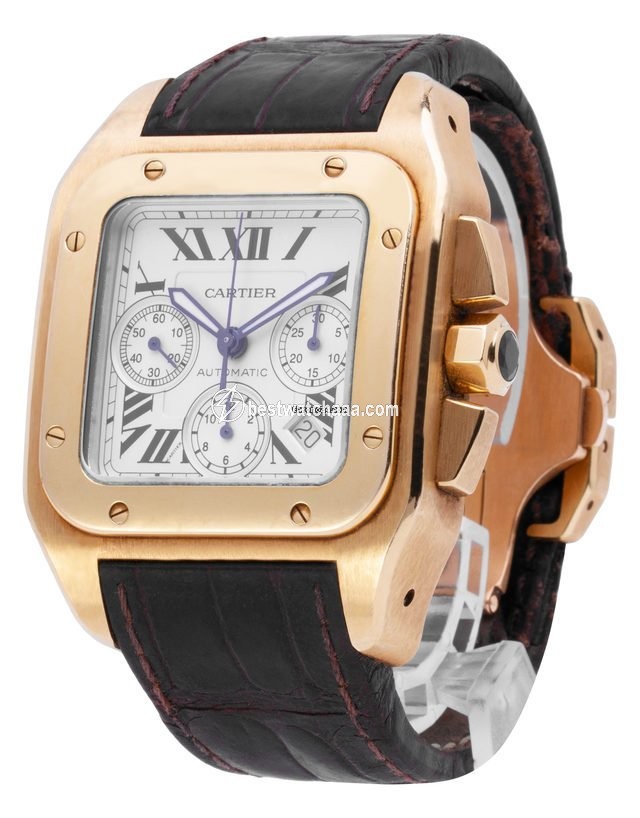 Cartier Santos 100 Mens watch Unisex Automatic Yellow gold 2741 - gallery
