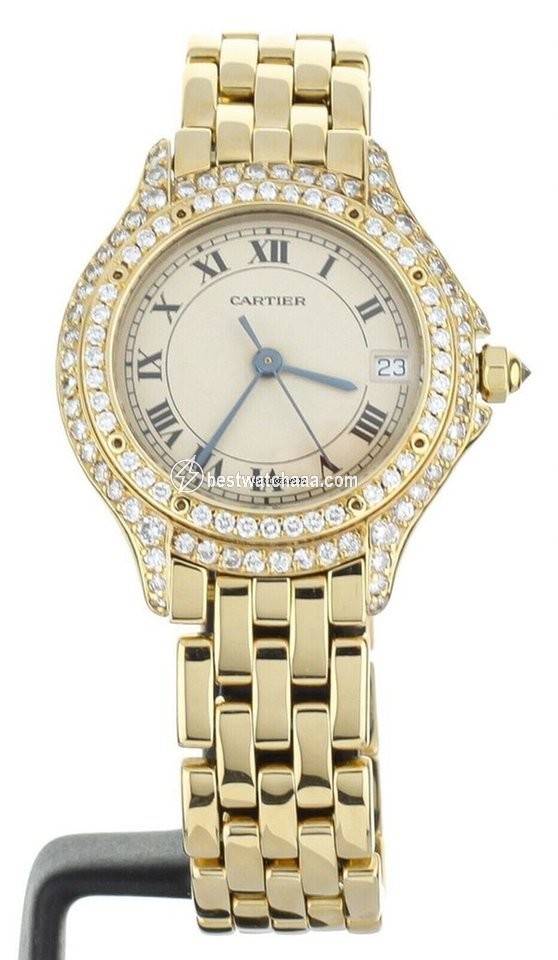 Cartier Cougar Mens watch Unisex Quartz Yellow gold 887907