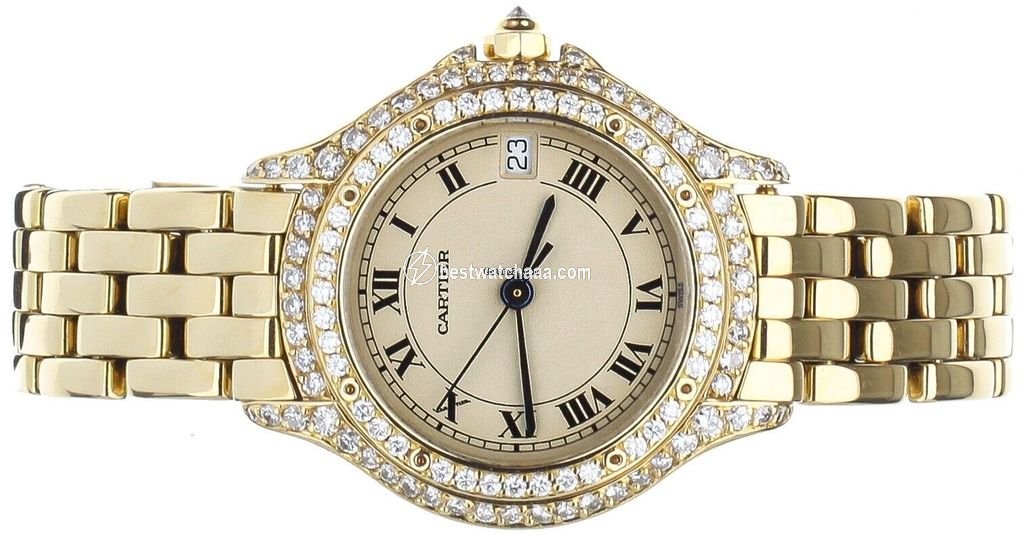 Cartier Cougar Mens watch Unisex Quartz Yellow gold 887907 - gallery